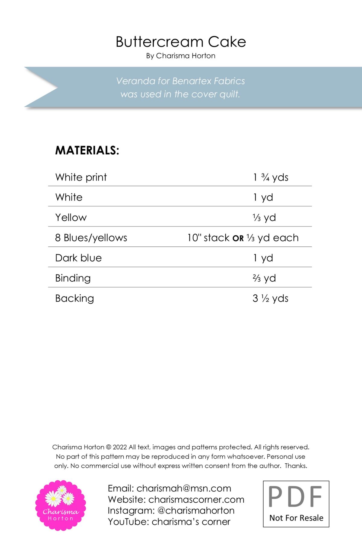 Quilt Pattern Buttercream Cake